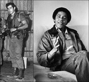 Benjamin Netanyahu  and Barry Sotero (on right) as Obama was known then.  