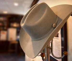 Dick Cheney's hat left at our HQ after a recent visit. We often invoke the aura left behind with it.