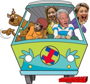 Double click on this picture from soopermexican.com to read more about Hillary's Scooby Doo. tour