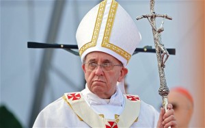 Pope Francis with his US lecture face on